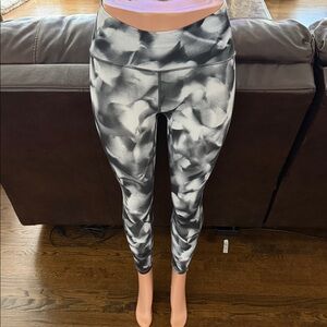 lululemon athletica Black & White Marble Print High-Rise Leggings